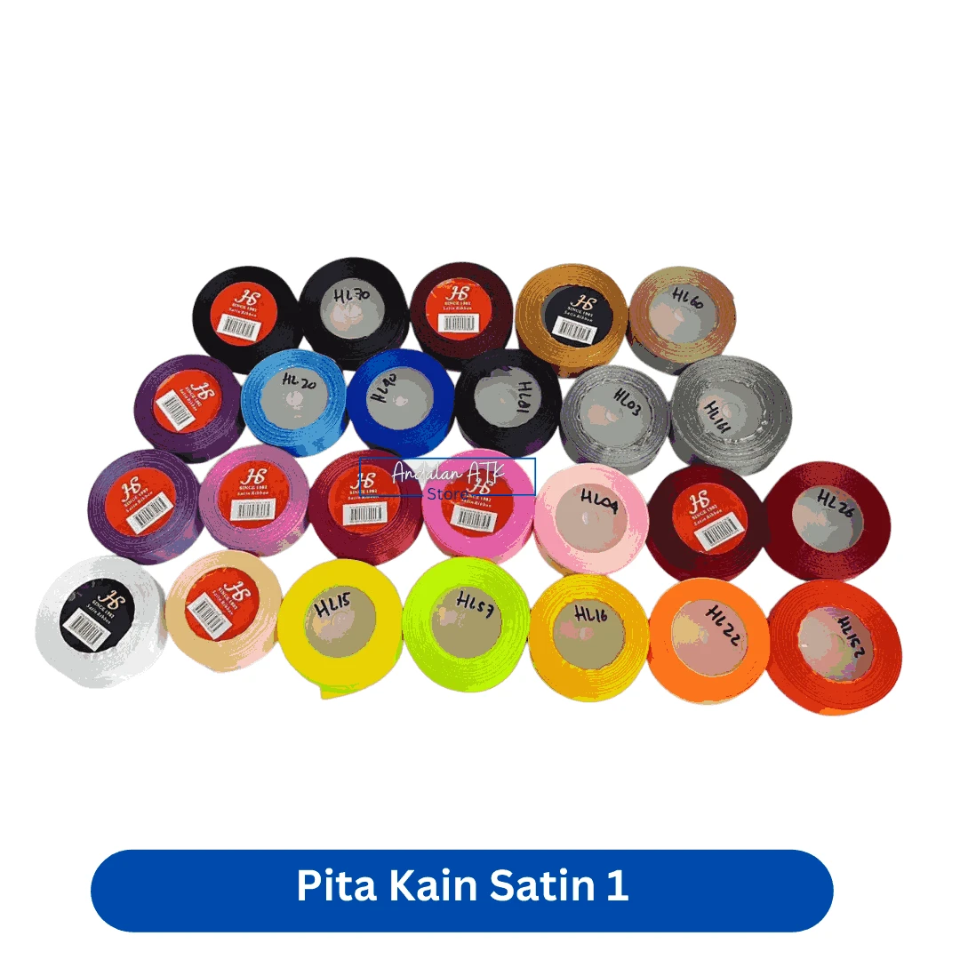 Pita Satin Ukuran 1" / Pita Gulungan / Pita Kain Satin Roll 1 Inch