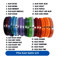 Pita Satin Ukuran 1/4 / Pita Gulungan / Pita Kain Satin Roll 6mm