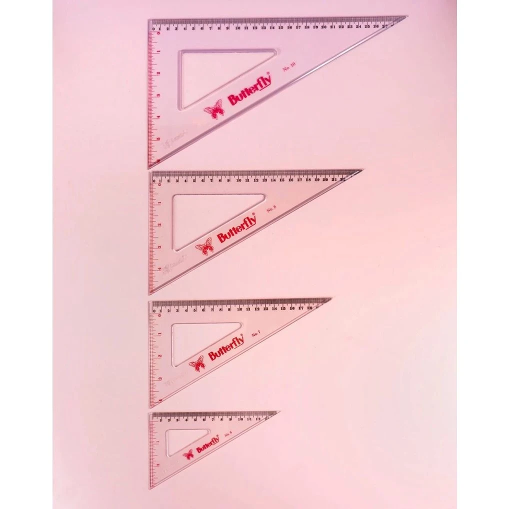 Penggaris Segitiga Butterfly Triangle No. 10 [isi 2 Pcs]