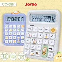 Kalkulator Joyko / Calculator CC-81F White & Purple Joyko / 12 Digit Dual Power