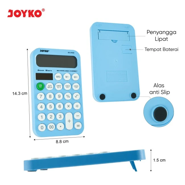 Kalkulator Joyko / Calculator CC-47 CO Joyko / 12 Digit Dual Power