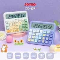 Kalkulator Joyko / Calculator Tipe CC-63F White & Purple Joyko / 12 Digit Dual Power