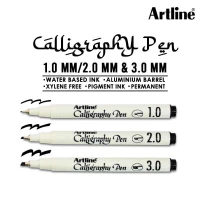 Calligraphy Pen Artline / Ballpoint Lettering Arabic / Pulpen Kaligrafi Hit...