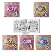 Amazing Kids Easy Coloring Book Doodle For Adult / Buku Mewarnai Untuk Anak