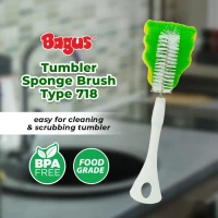 Bagus Tumbler Sponge Brush Tipe 718 W-22718 / Sikat Botol