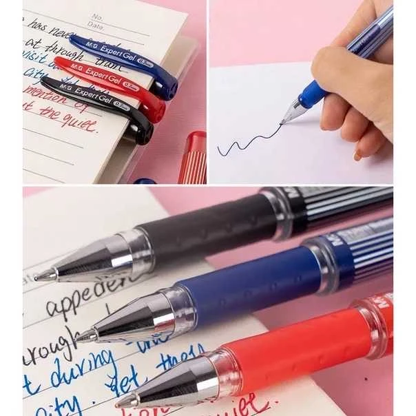 Pulpen / Ballpen Gel Pen M&G Stick Expert Barrel With Stripe 0.7mm AGP13671