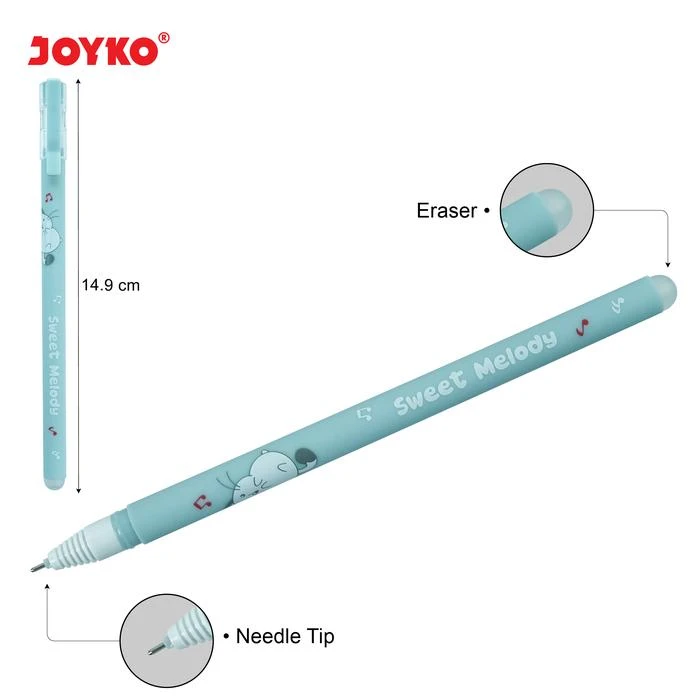 Pulpen Gel GP-334 Erasable Joyko