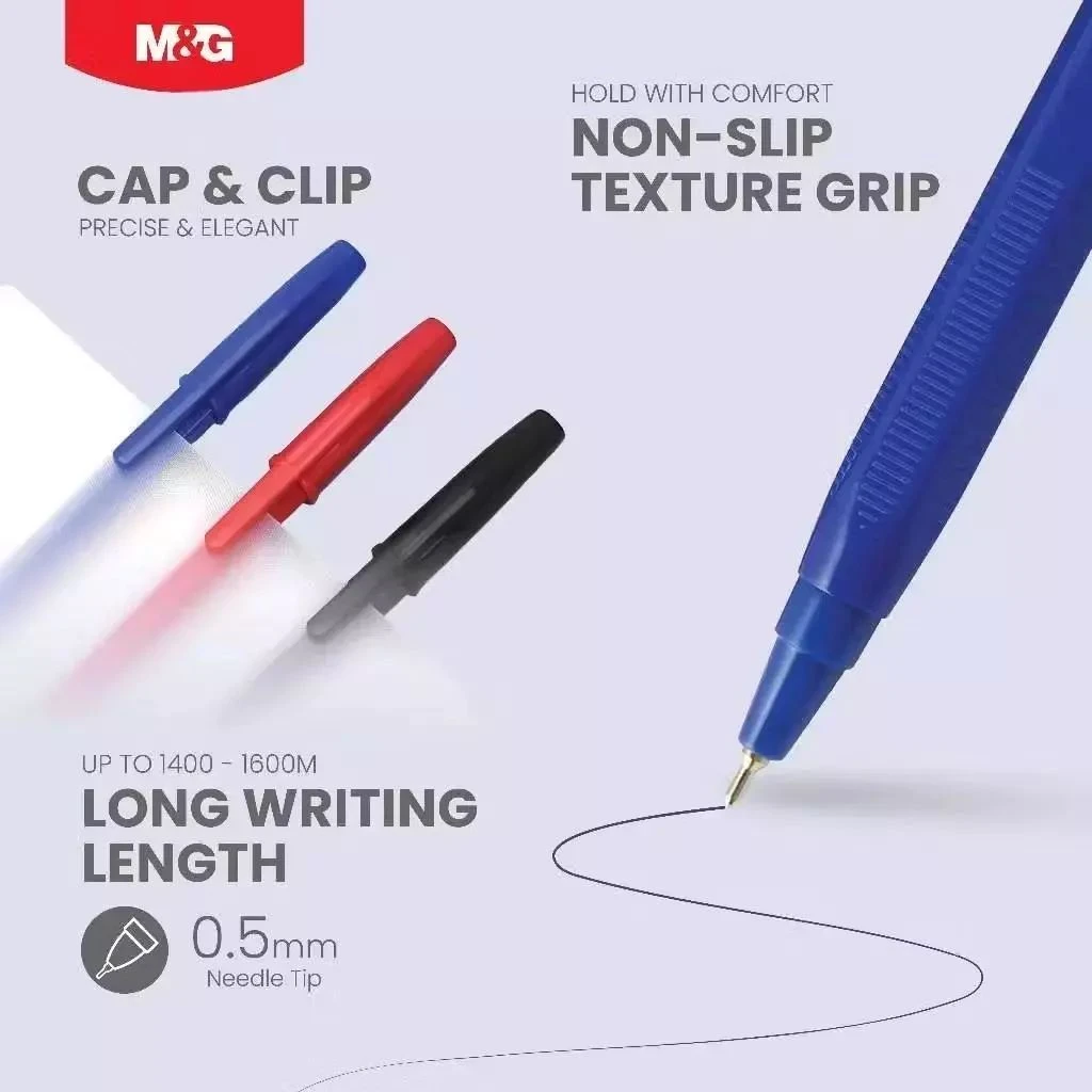 Pulpen M&G M5 Semi Gell 0.5mm Black, Blue, Red ABP64778