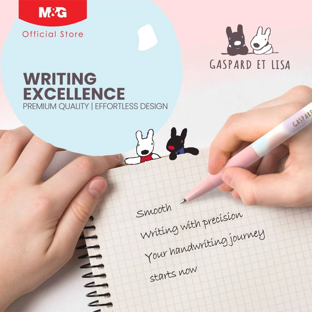 Pulpen M&G Gaspard Et Lisa Retractable 0.5mm Black QBP827R7