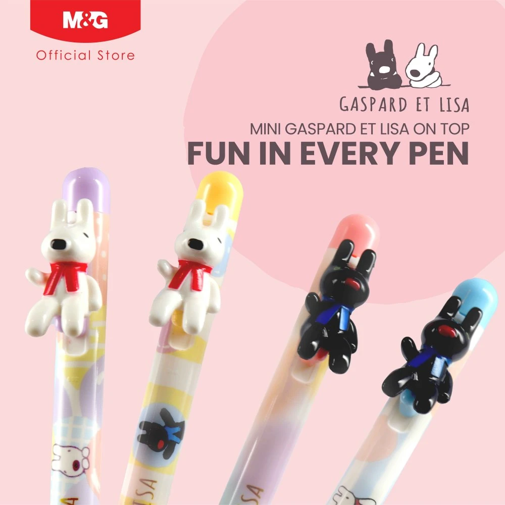 Pulpen M&G Gaspard Et Lisa Retractable 0.5mm Black QGPJ6871