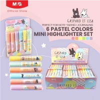Mini Highlighter M&G Gaspard et Lisa of 6 Colors QHM22579