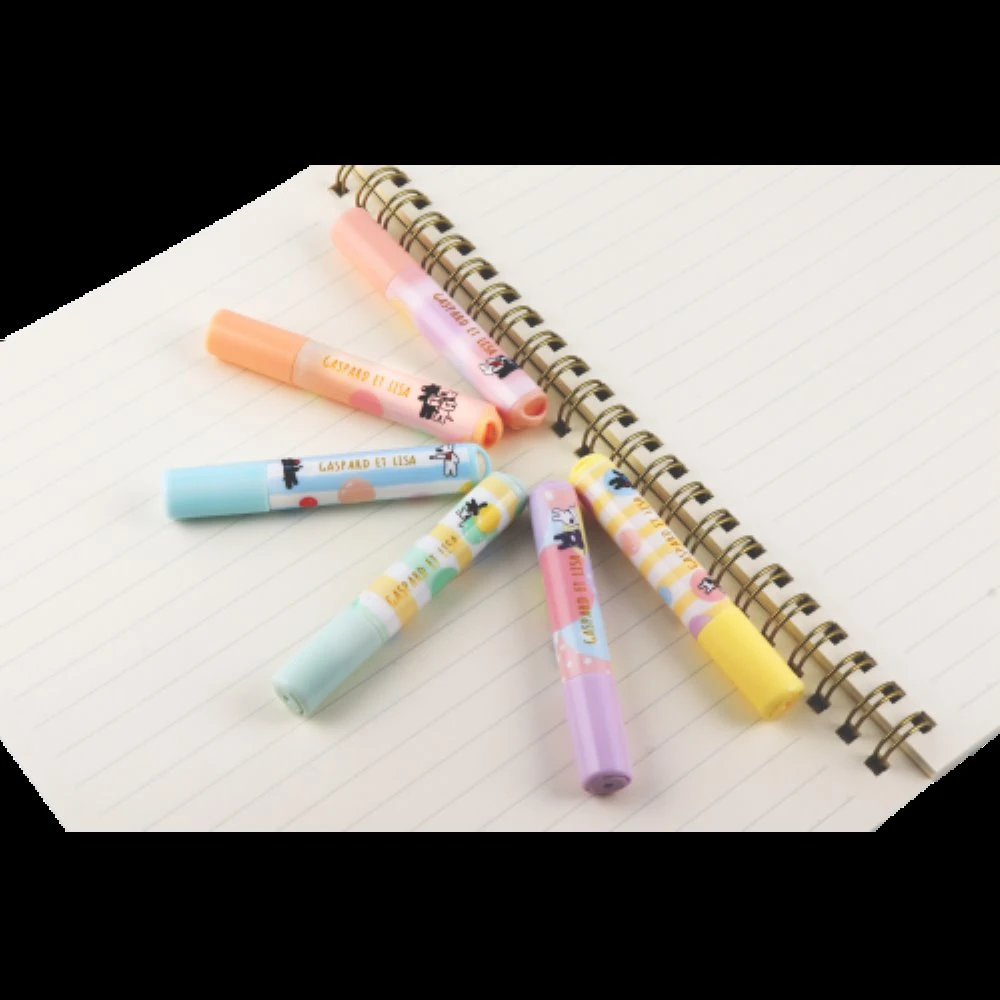 Mini Highlighter M&G Gaspard et Lisa of 6 Colors QHM22579