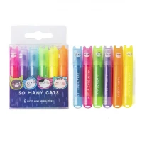 Mini Highlighter M&G So Many Cats Scented Fluorent SET 6 Pcs AHM22574