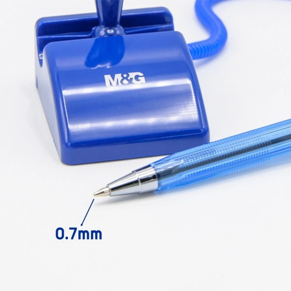 Pulpen Meja M&G Desktop 0.7mm Blue ABP64873