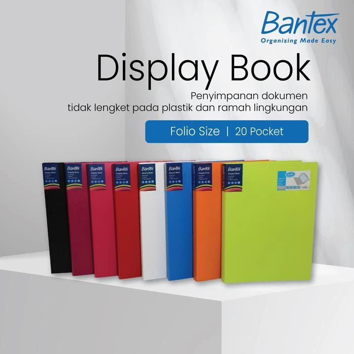Bantex Display Book 20pc FC Clear Holder Ukuran Folio 20 Lembar