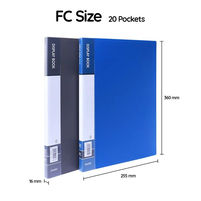 Bantex Display Book 20pc FC Clear Holder Ukuran Folio 20 Lembar