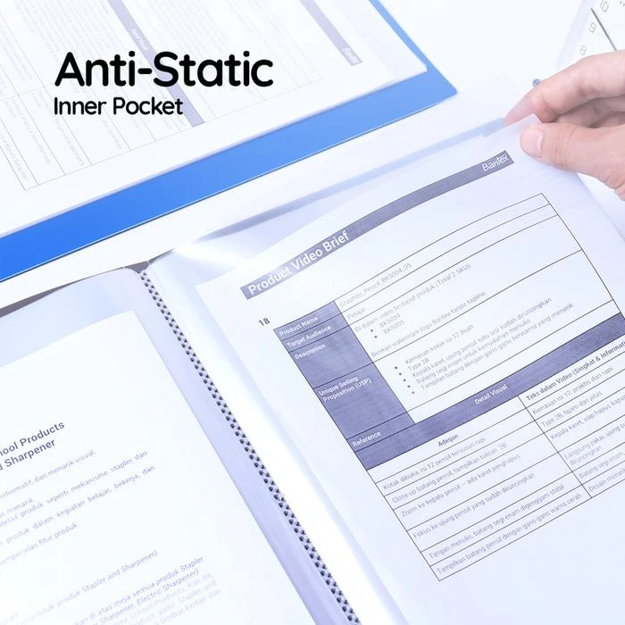 Bantex Display Book 20pc FC Clear Holder Ukuran Folio 20 Lembar
