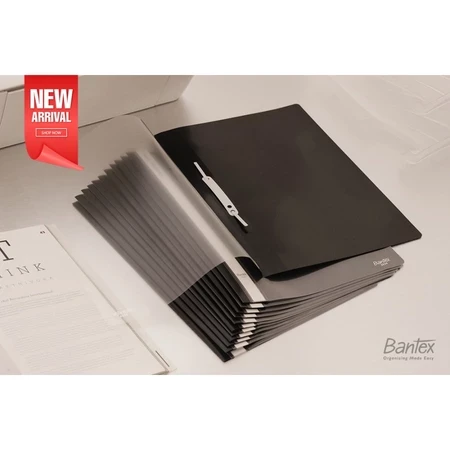 Business File Bantex FC Folio Red Black 4504 09 Map Plastik