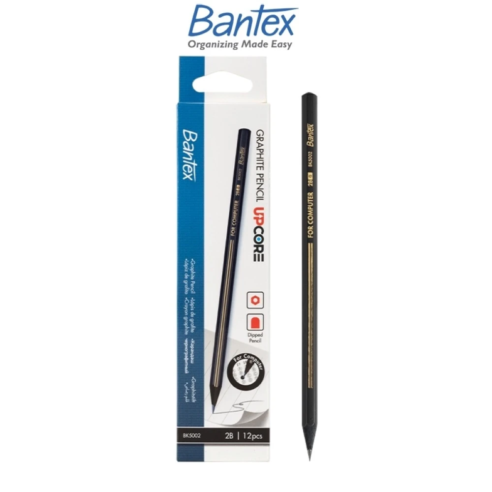 Pensil Bantex 2B BK5002 Graphite Segi enam
