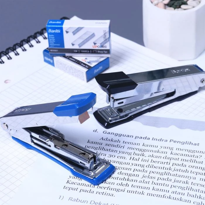 Stapler Bantex HD-10 BD6512 Hitam dan Biru