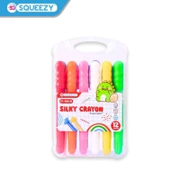 CP-SQ2612 Silky Crayon Squeezy 12 Warna + Kuas