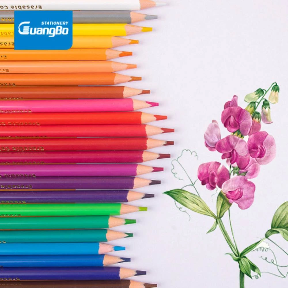 pensil Warna Guangbo Erasable Color Pencil 24 Warna HWH06372