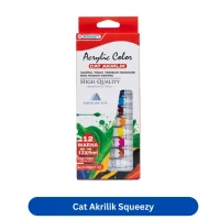 Cat Akrilik ACS-SQ601-12 Acrylic Color set 12 9ml Squeezy