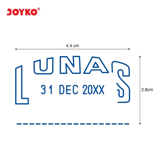 Stempel Lunas Dengan Tanggal / Cap Lunas / Date Stamp Joyko S68
