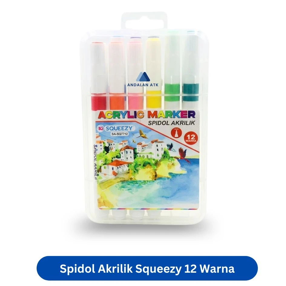Spidol Akrilik Squeezy 12 Warna SA-SQ7712