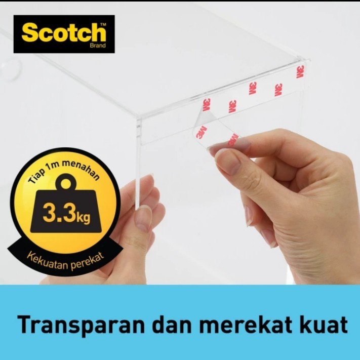 Double Tape 3M Clear Mounting Tape 19mm 410-S19 Transparan Tape