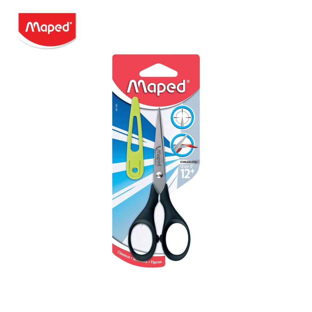 Gunting Maped Pointed Scissors W/ Cap 13CM Blister 681700