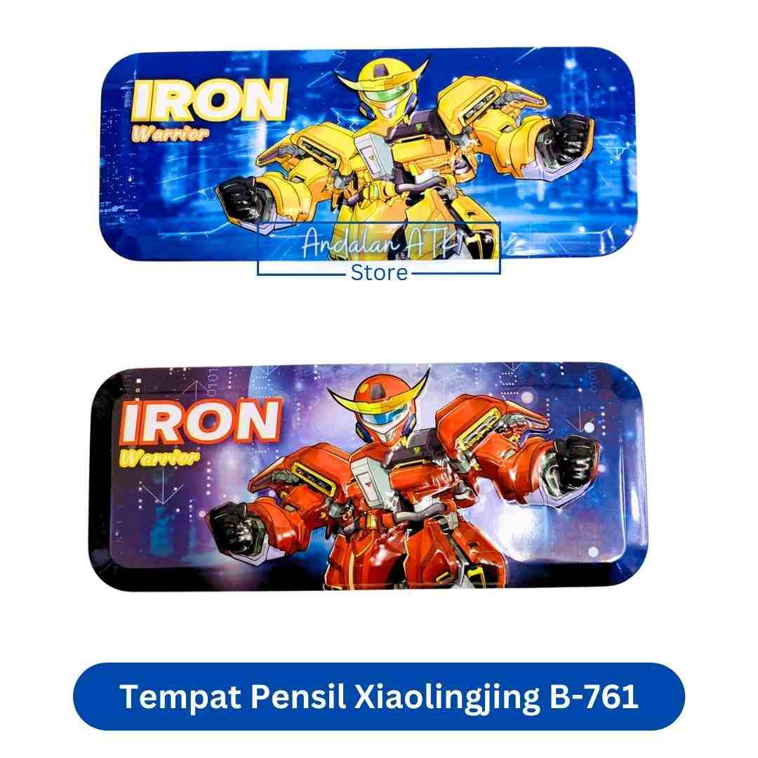 Tempat Pensil Anak Xiaolingjing B-761 Iron Man Kaleng / Kotak Pensil / Pencil Case