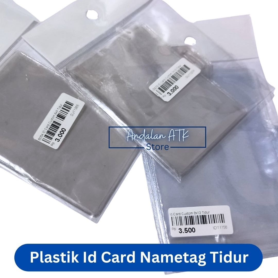 Plastik Nametag Id Card Custom Tidur Landscape / Name Tag