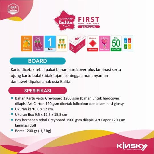 Flash Card Balita First [Warna - Angka - Bentuk] BOX SET / Kartu Belajar Anak