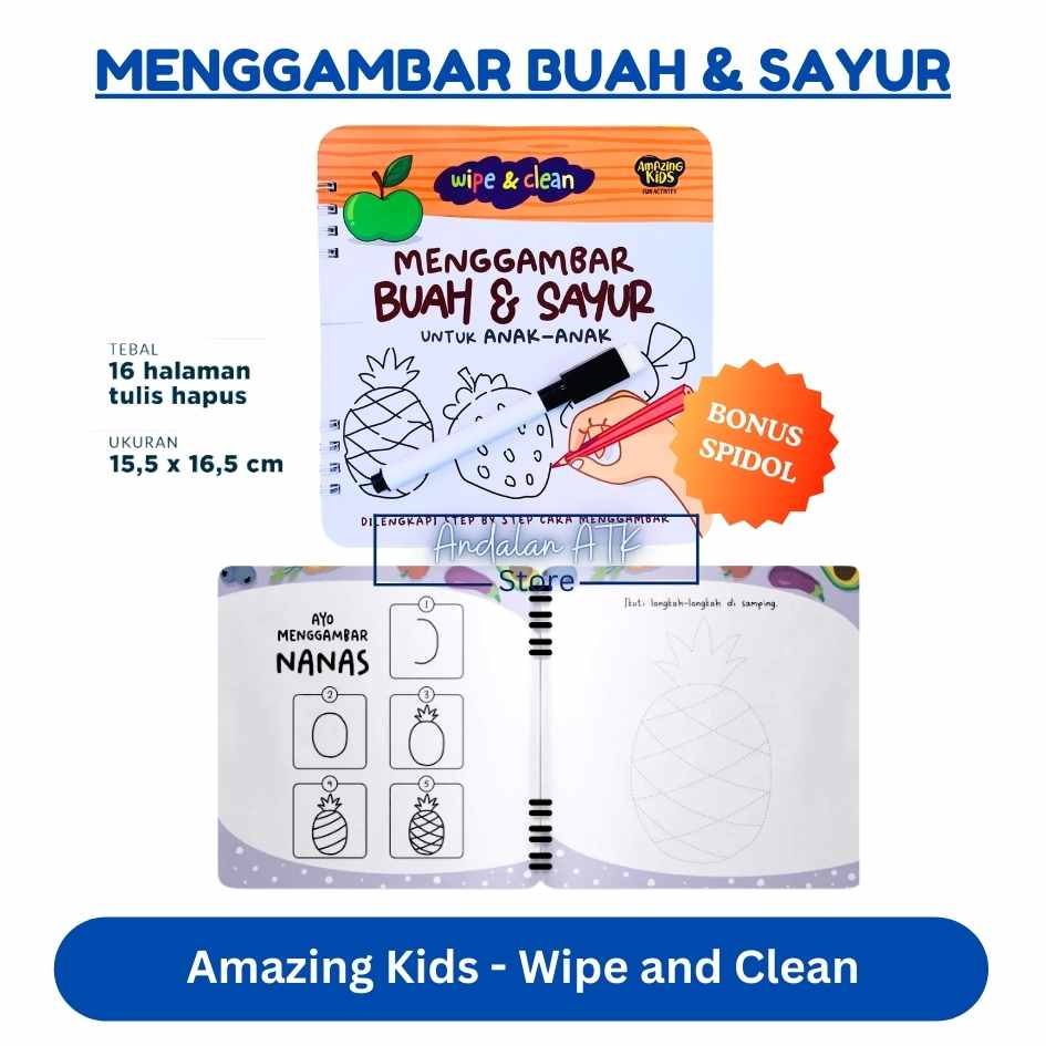 Amazing Kids Wipe and Clean Smart Activity / Buku Aktivitas Anak