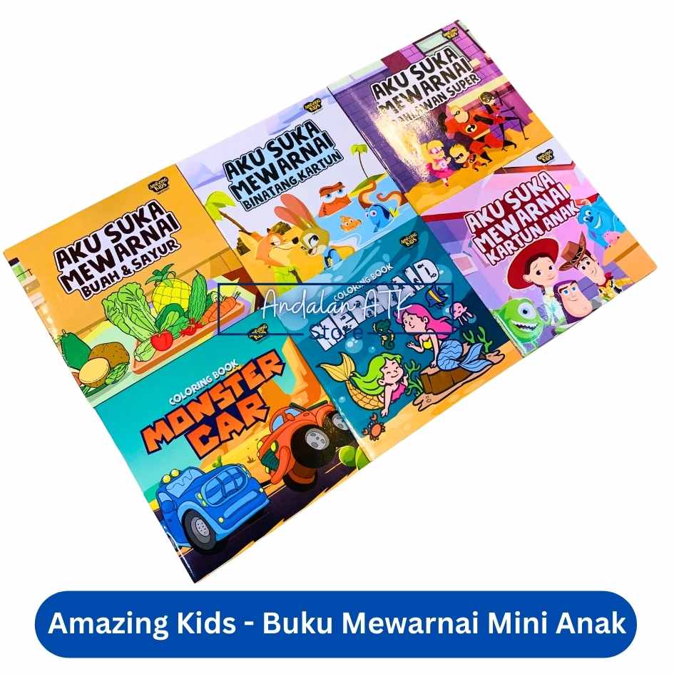 Amazing Kids Buku Mewarnai Anak Mini Coloring Book / Buku Bacaan Cerita Anak