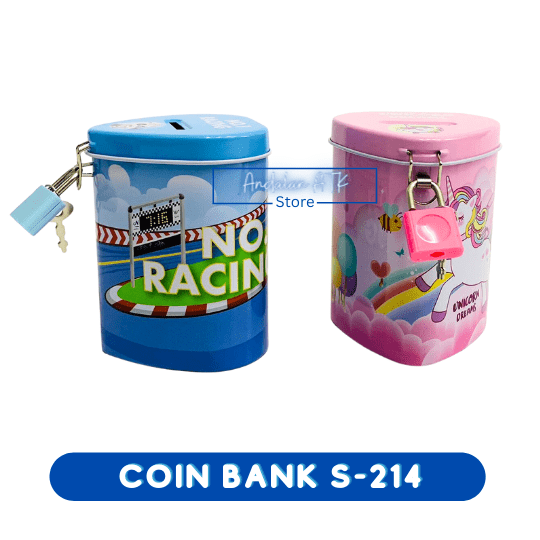 Coin Bank / Celengan Anak Kunci Gembok Bentuk Love Kecil S-214 Xiaolingjing