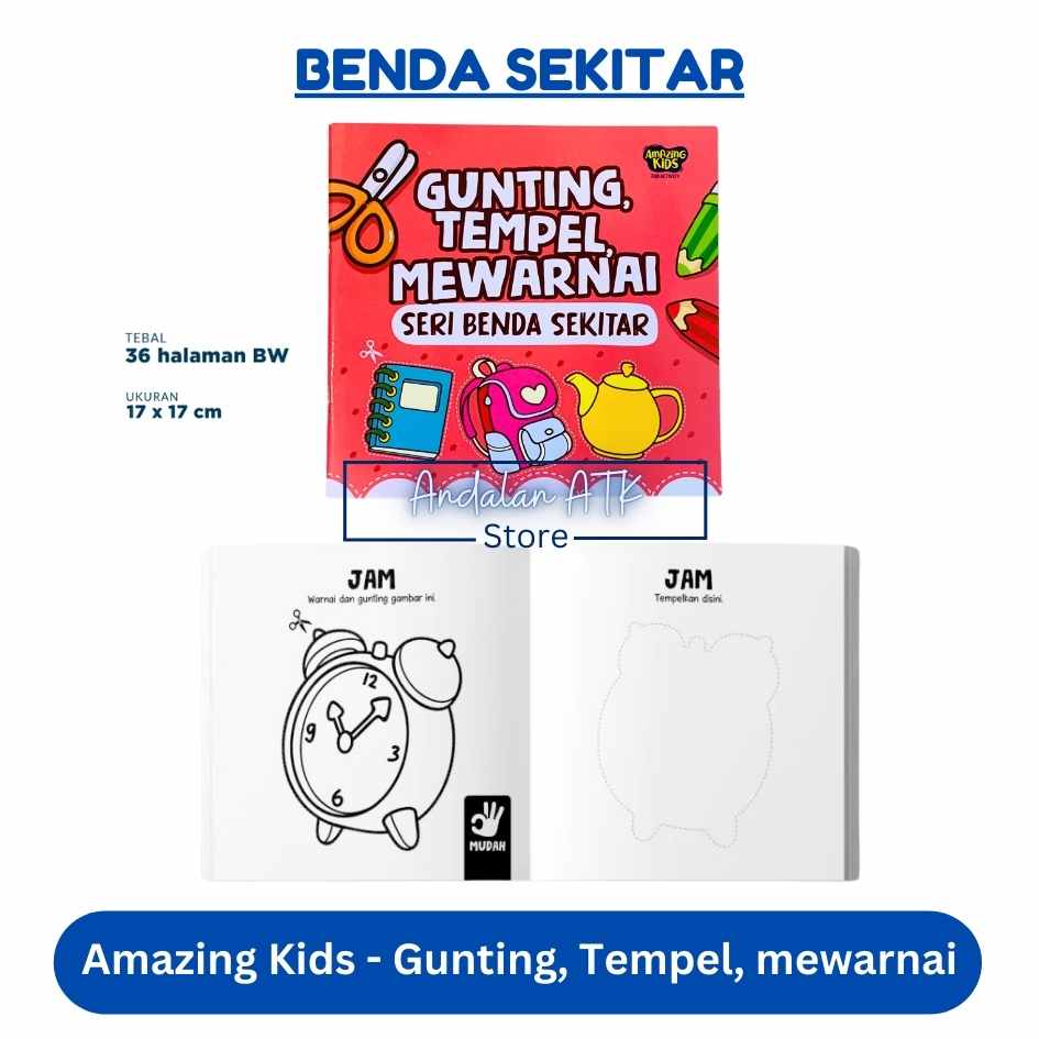 Amazing Kids Gunting, Tempel, Mewarnai Fun Activity