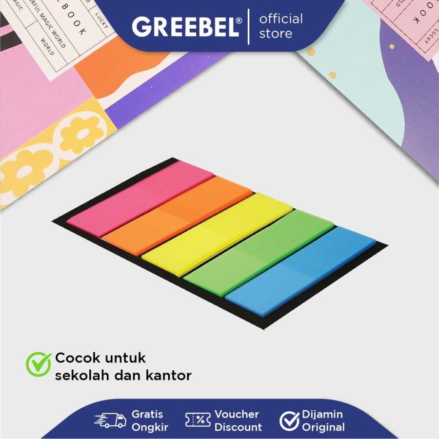 Sticky Note Greebel Index Gin 5 warna 124620 / Post / Index Memo