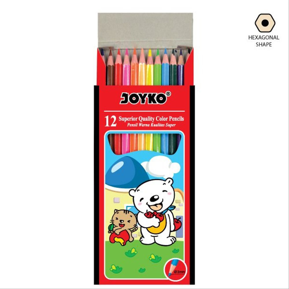 Pensil Warna Joyko CP-12PB isi 12 Warna / Colour Pencil Joyko