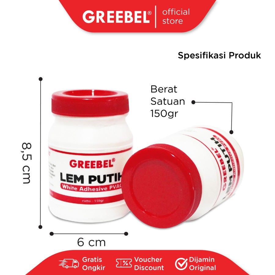 Lem Putih Greebel White Glue 150gr / Lem Fox