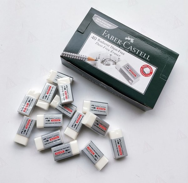 Penghapus Pensil Faber Castell Dust-Free Eraser Small White