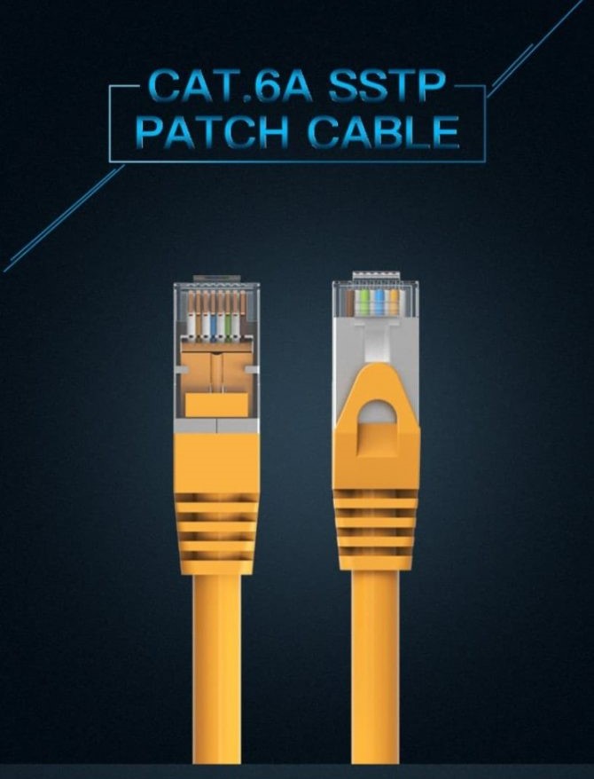 Vention - Kabel SFTP Cat 6A Patch 1.5, 3M, 5M, 19M Yellow VPC6SSTP / Kabel Lan