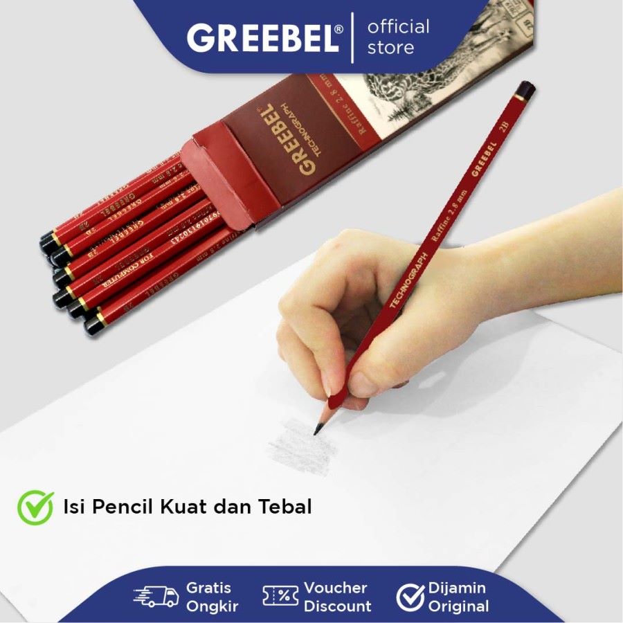 Pensil Greebel 7019 2B / Pencil Graphite Kayu