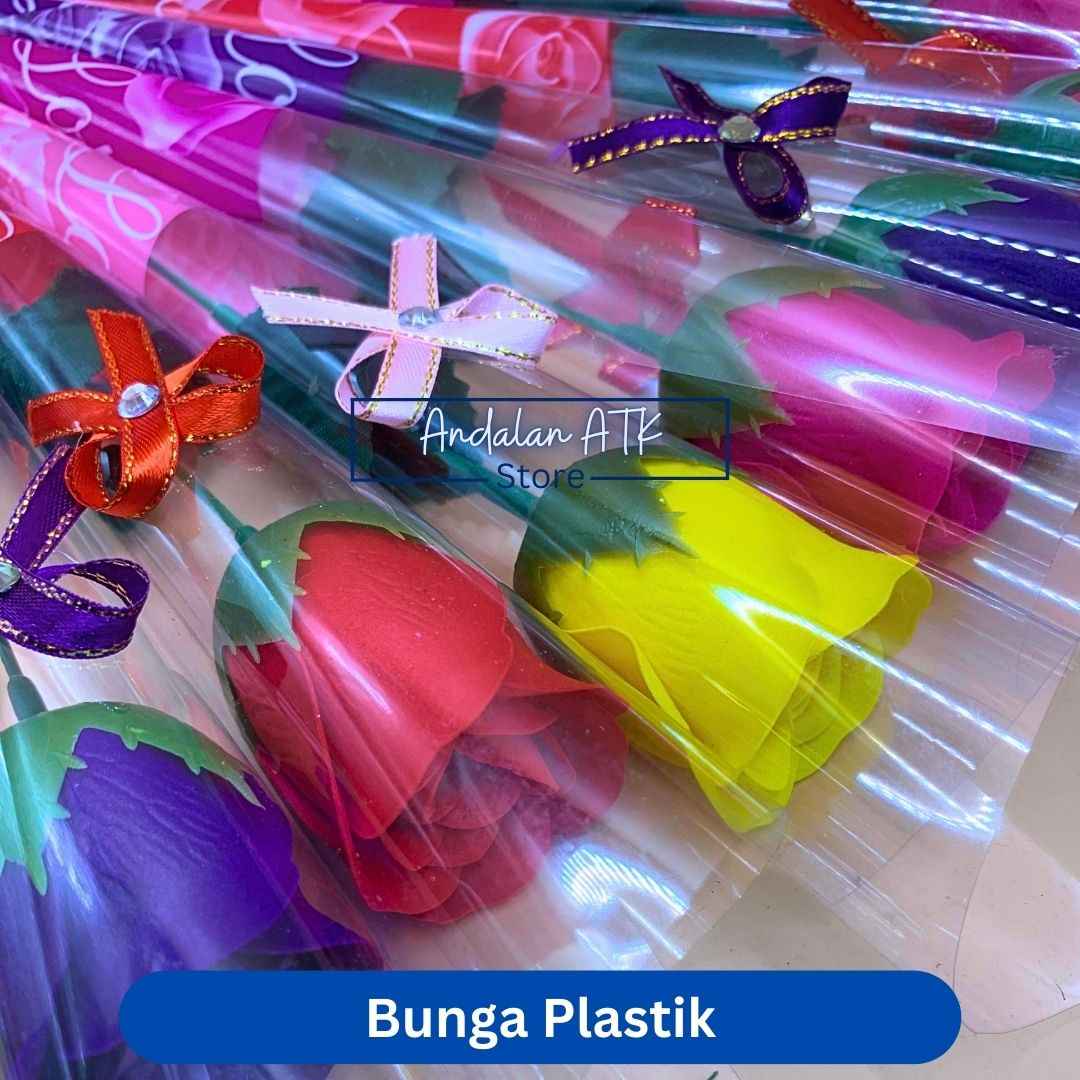 Bunga Plastik Tangkai Mawar Artificial Dekorasi Hias / Kembang