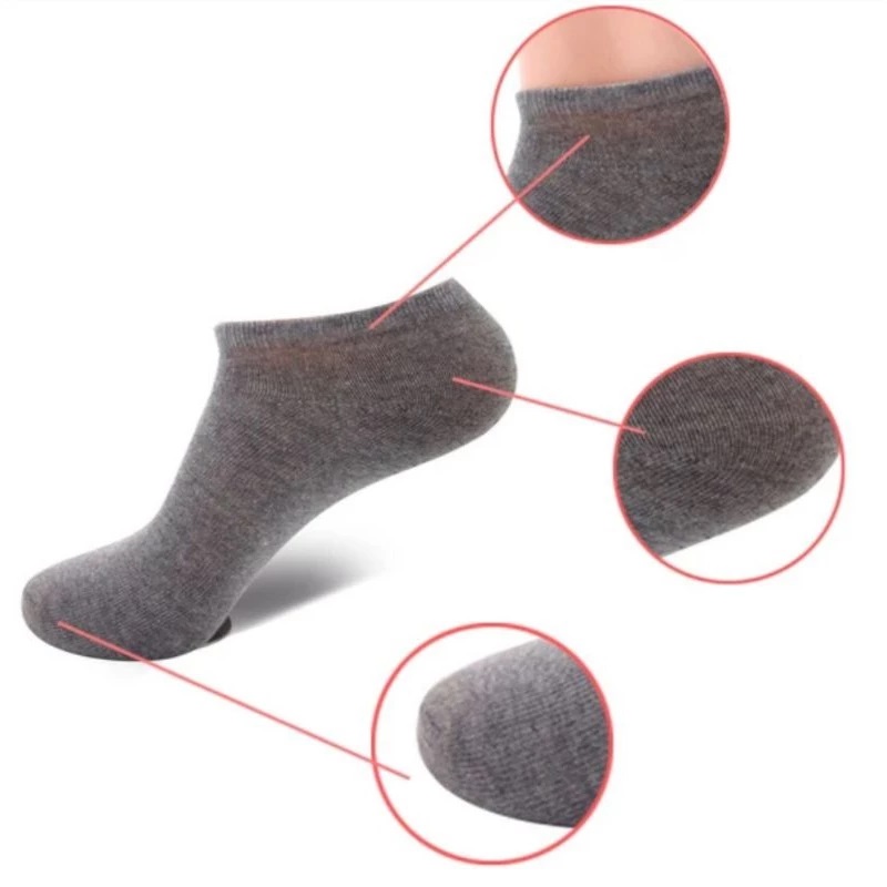 Kaus Kaki Mata Kaki Pendek Polos Hitam, Abu-abu, Putih / Kaos Kaki