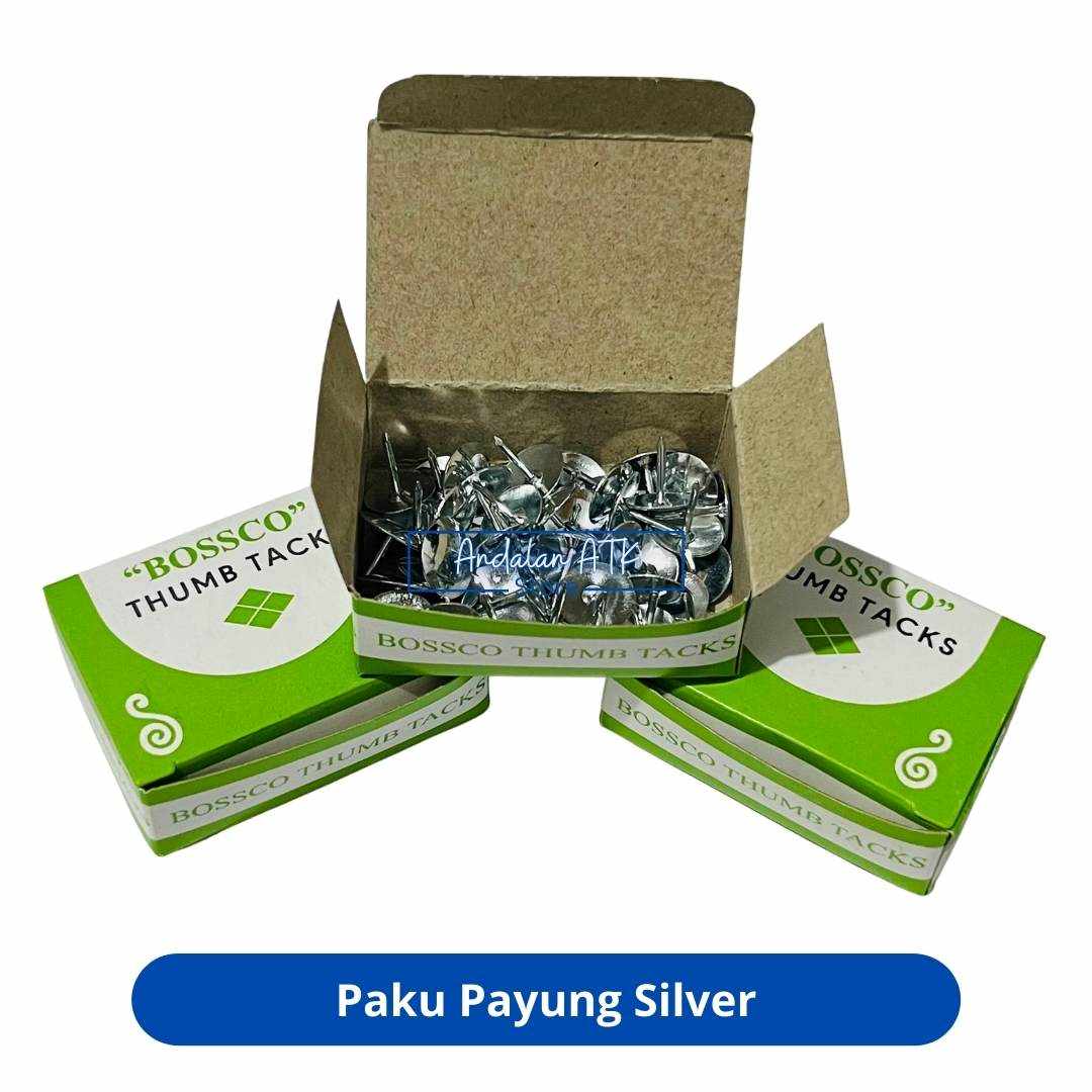 Paku Payung Thumb Tacks Silver
