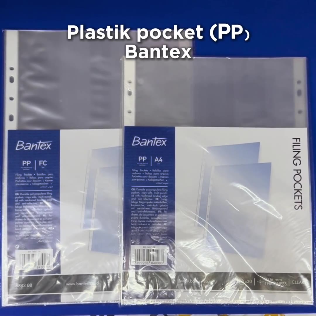 Video review Plastik PP Pocket Bantex A4 dan F4 Clear dan Jeruk 06mm [1 PAK ISI 20 LEMBAR]