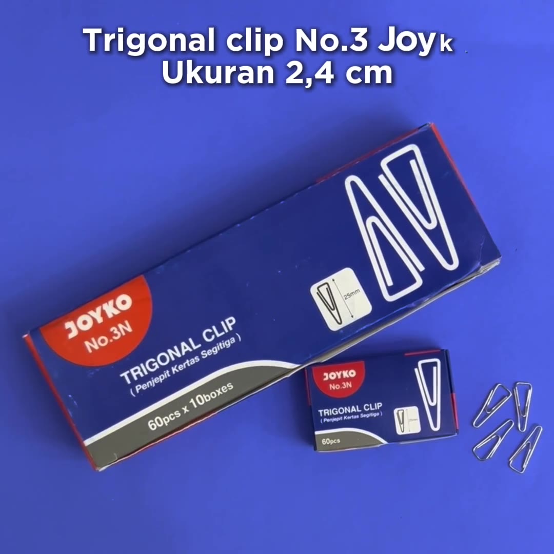 Video review Klip Kertas / Paper Clip / Trigonal Clip Besar No.3 JOYKO [Box kecil]