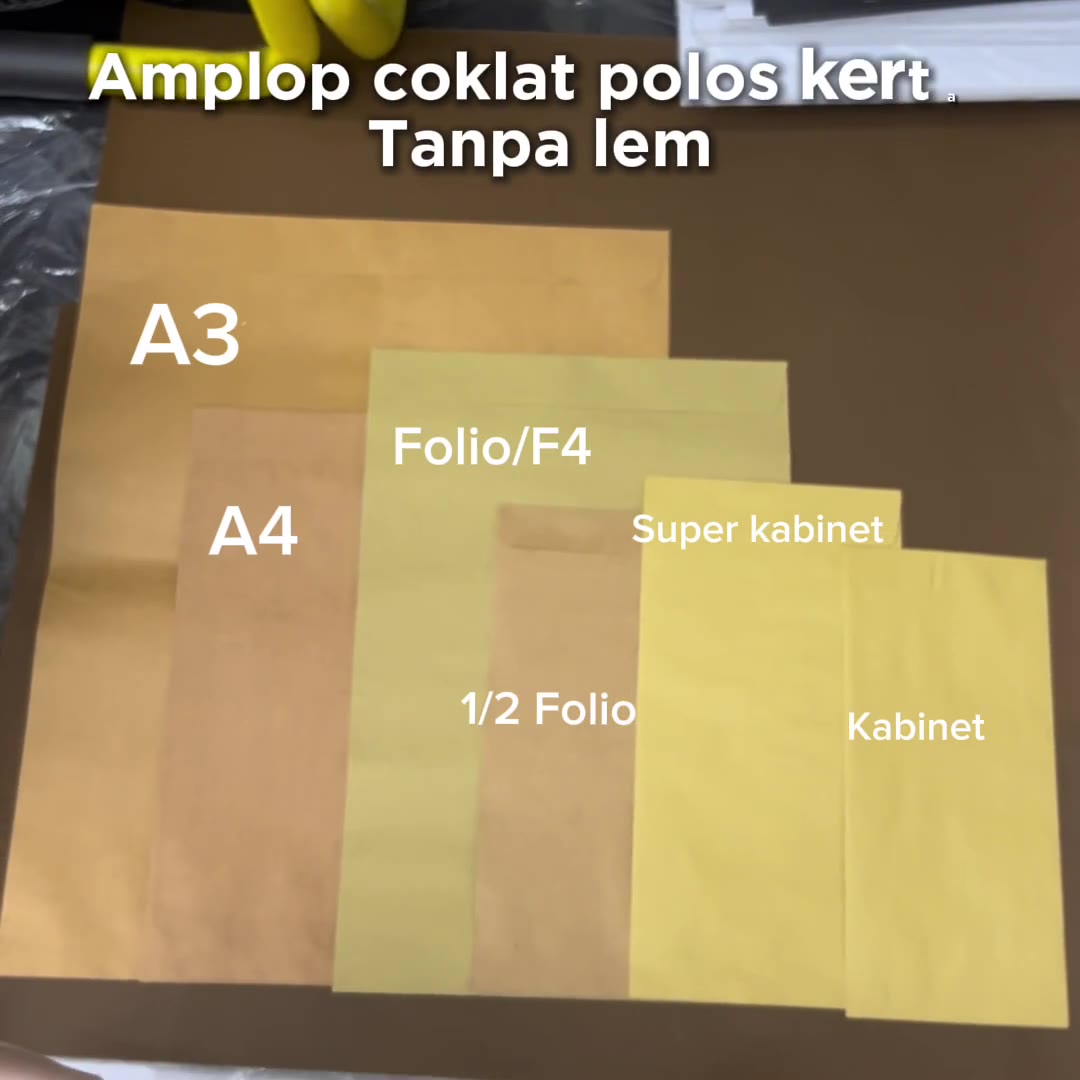 Video review Amplop Coklat Polos Tanpa Lem / Amplop Kertas